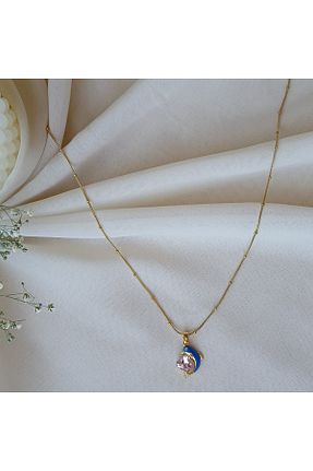 گردنبند استیل ( فولاد ) آبی زنانه استیل (فولاد) havva seremet - کد 876205945
