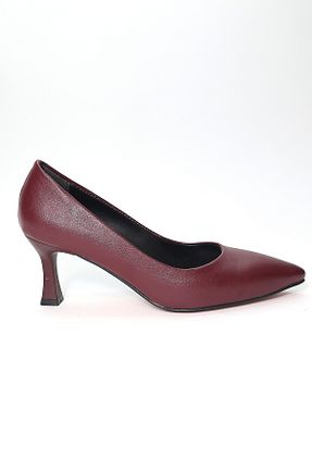کفش استایلیتو زرشکی پاشنه نازک Liza Shoes - کد 876278246