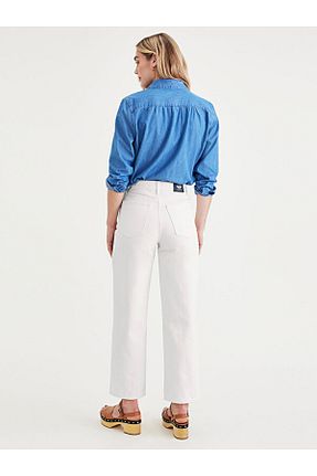 شلوار سفید زنانه پلی استر Dockers - کد 786077136