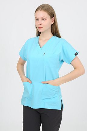 ست بالاتنه و پائین تنه فیروزه ای زنانه بافتنی Nevsa - کد 876255169