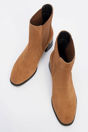 بوت / نیم بوت قهوه ای زنانه چرم خالص luvishoes - کد 876276146