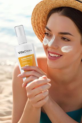 کرم ضد آفتاب صورت SPF 50 + VilleD