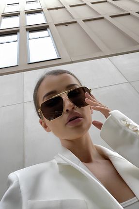 عینک آفتابی قهوه ای زنانه پلاریزه Eyesofia - کد 835961401