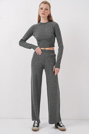 ست بالاتنه و پائین تنه طوسی زنانه تریکو Bigdart - کد 876293567