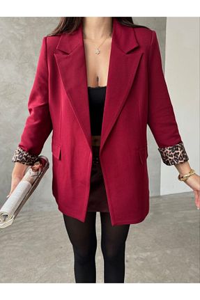 کت زرشکی زنانه Blazer MYGİYİMİSTANBUL - کد 876286185
