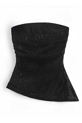 بلوز مشکی زنانه ساده Aura - کد 876312523