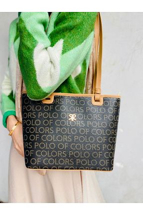 کیف دوشی مشکی زنانه چرم مصنوعی Polo Of Colors - کد 876336971