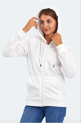 سوئیشرت سفید زنانه ساده Slazenger - کد 876327672
