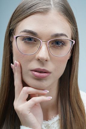 عینک محافظ نور آبی صورتی زنانه شیشه LOOKUP NEW - کد 853718190