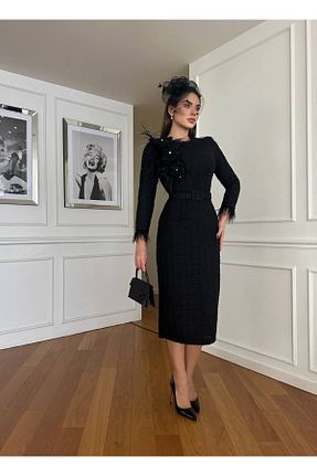 لباس مشکی زنانه بافتنی 1Moda1Tarz - کد 876346191