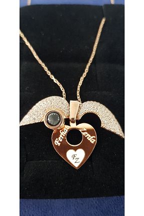 گردنبند نقره صورتی زنانه 925 عیار vogutima jewelery&silver by timuçin mavili - کد 410792338