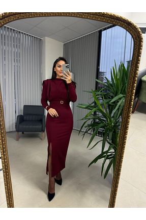 لباس زرشکی زنانه بافتنی caddstore - کد 876390982