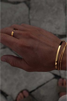 انگشتر نقره طلائی مردانه 925 عیار Ricco Jewellery - کد 857453411