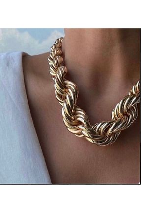 گردنبند استیل ( فولاد ) طلائی زنانه استیل (فولاد) B.BOXED - کد 876434126