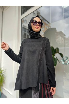 تونیک حجاب مشکی زنانه مخلوط ویسکون MissWhence - کد 876629721