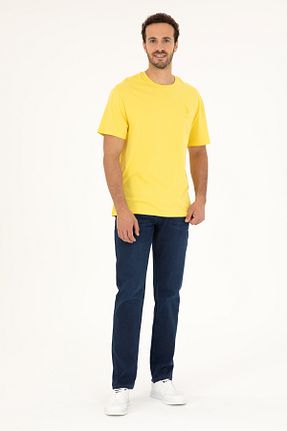 شلوار جین نارنجی مردانه پارچه U.S. Polo Assn. - کد 835799223