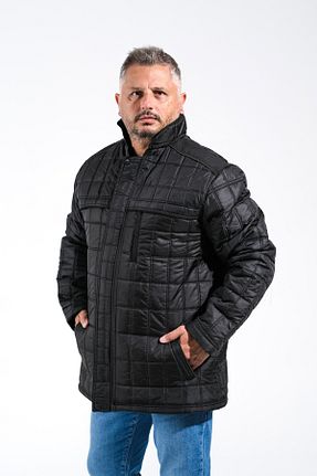پالتو پشمی سایز بزرگ مشکی مردانه سایز بزرگ DERİNMAVİTASARIM - کد 791799819