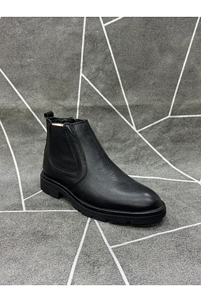 بوت / نیم بوت مشکی مردانه چرم خالص NYZ - کد 876599286