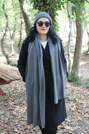 شال گردن طوسی زنانه اکریلیک MODA - کد 872099102