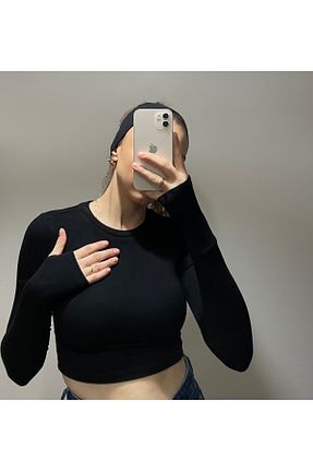 بادی مشکی زنانه یقه دوچرخه MEINE WELT - کد 876661591