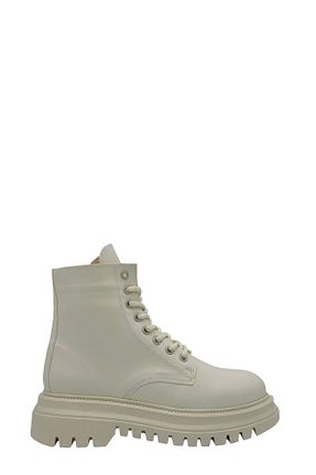 بوت / نیم بوت بژ زنانه چرم مصنوعی Moulin Shoes - کد 876629546