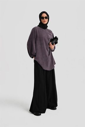 تونیک حجاب بنفش زنانه بافتنی Armine - کد 871256063