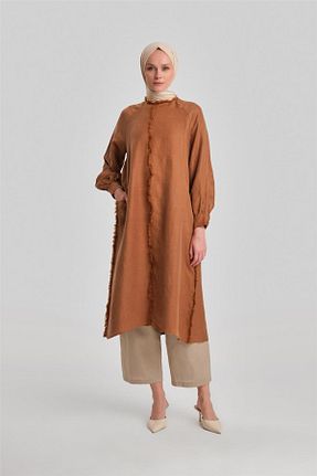 تونیک حجاب قهوه ای زنانه بافتنی Armine - کد 871255831
