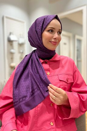 شال بنفش زنانه پنبه ای Armine - کد 856013640