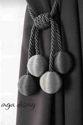 اکسسوری پرده طوسی inga desing - کد 876715638