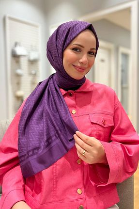 شال بنفش زنانه پنبه ای Armine - کد 856013640
