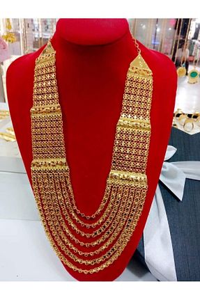 گردنبند جواهر طلائی زنانه فلزی Mühür - کد 798501695