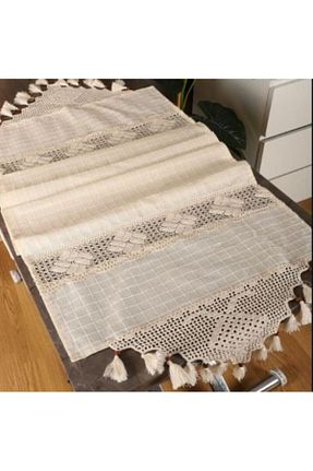 رومیزی بژ گیپور دار Buldan Tekstil - کد 876798998