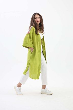 کیمونو و کافتان فیروزه ای زنانه پنبه ای VAPUR TEKSTİL - کد 876750458