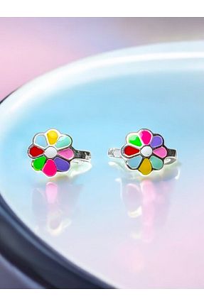 گوشواره نقره رنگی بچه گانه 925 عیار LITTLELUXE - کد 875968275