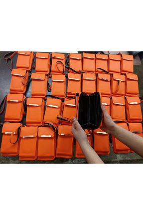 کیف دوشی نارنجی زنانه جیر Butik - کد 876763298