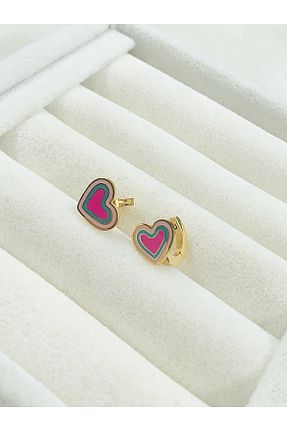 گوشواره استیل (فولاد) زرد بچه گانه استیل ضد زنگ DS DİAMONDSHOP - کد 876764941