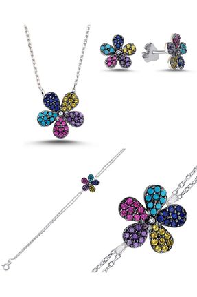 ست نقره رنگی زنانه زیرکن Inure Jewelry - کد 870053076