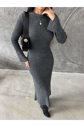 لباس طوسی زنانه تریکو buqre