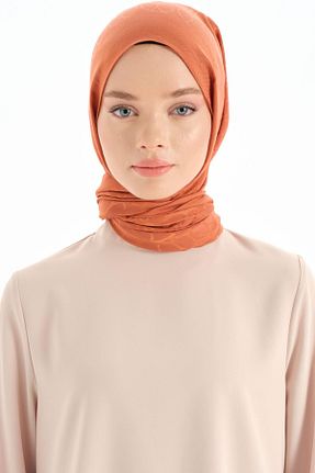 شال نارنجی زنانه پنبه ای Tuğba - کد 876809526