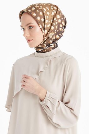 روسری قهوه ای İpek Tivil Tuğba - کد 876812778