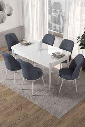 ست میز آشپزخانه سفید Suntalam Canisa Concept - کد 306540830