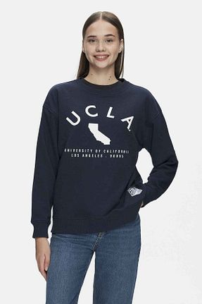 سوئیشرت سرمه ای زنانه چاپی Ucla - کد 49613505