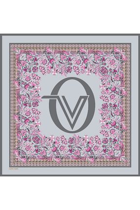 روسری طوسی 90 x 90 Valentino Orlandi - کد 876868635