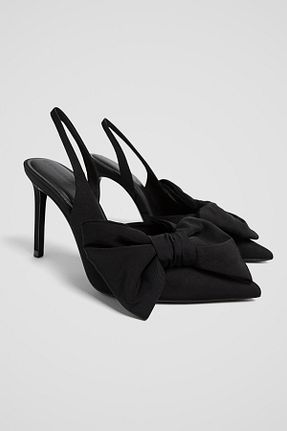 کفش پاشنه بلند کلاسیک مشکی زنانه پلی استر Stradivarius - کد 876863806