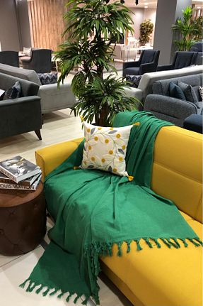 کاور مبل سبز پنبه LUWİNO HOME - کد 876876516