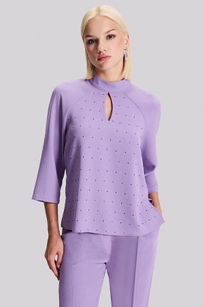 بلوز بنفش زنانه چاپی Naramaxx - کد 876873982