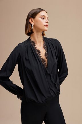بلوز مشکی زنانه ساده Naramaxx - کد 876875577