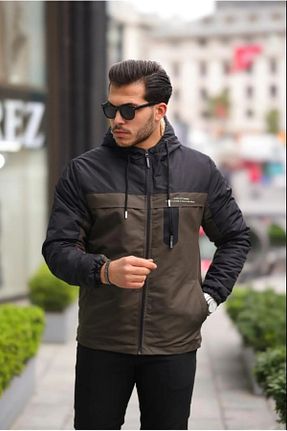 کاپشن خاکی مردانه رگولار MORDROP - کد 877381971