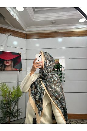 شال قهوه ای زنانه پنبه ای Altundağ Giyim - کد 876884725