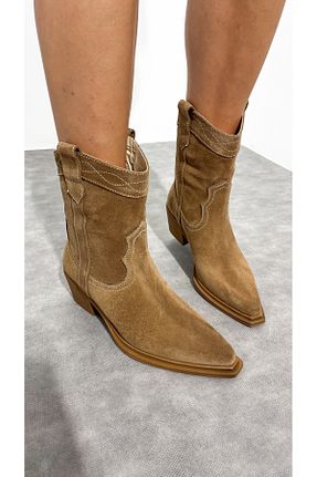 بوت / نیم بوت قهوه ای زنانه جیر SİBA SHOES - کد 876889267